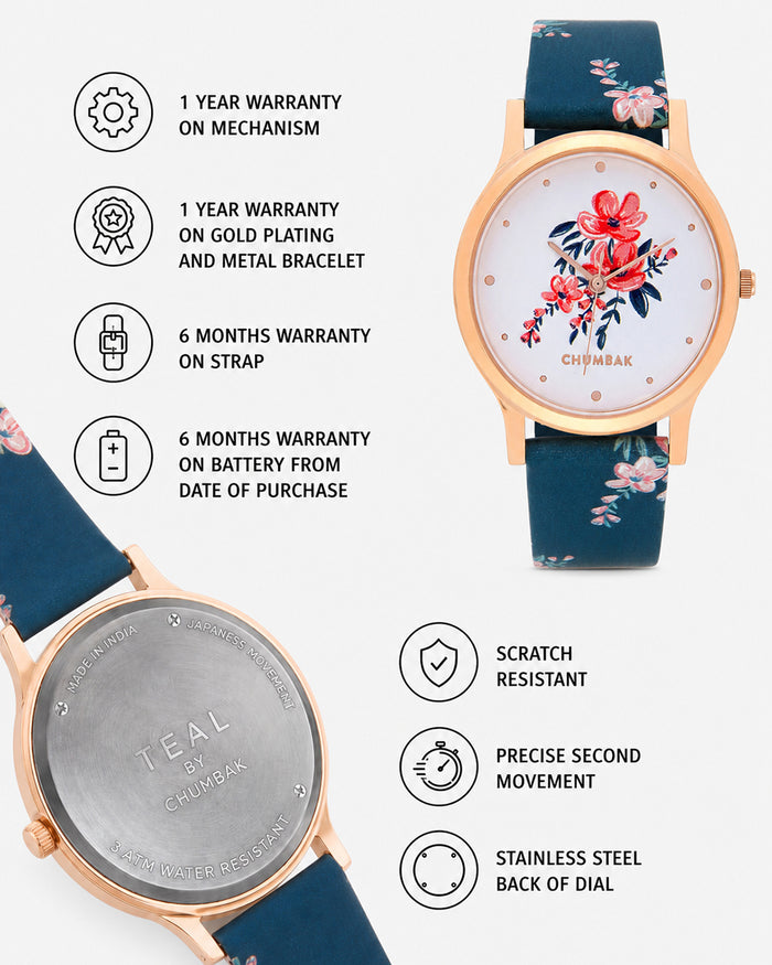 TEAL by Chumbak Sunshine State Watch Navy Blue
