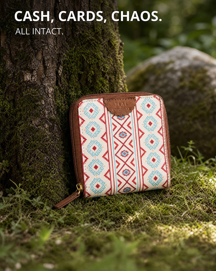 TealByChumbak Mercado Aztec Mini Wallet