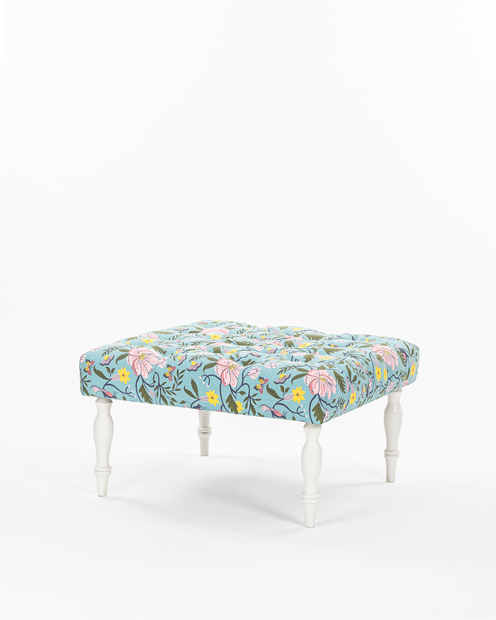 Chumbak The English Ottoman - Tufted Spring Bloom