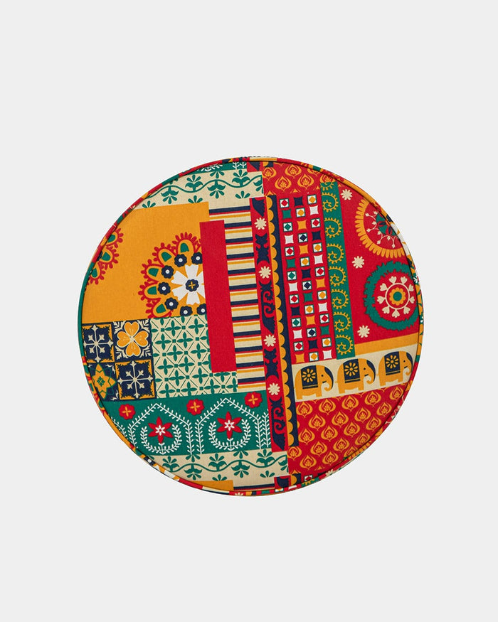 Chumbak The French Pouffe - Floral Swirls