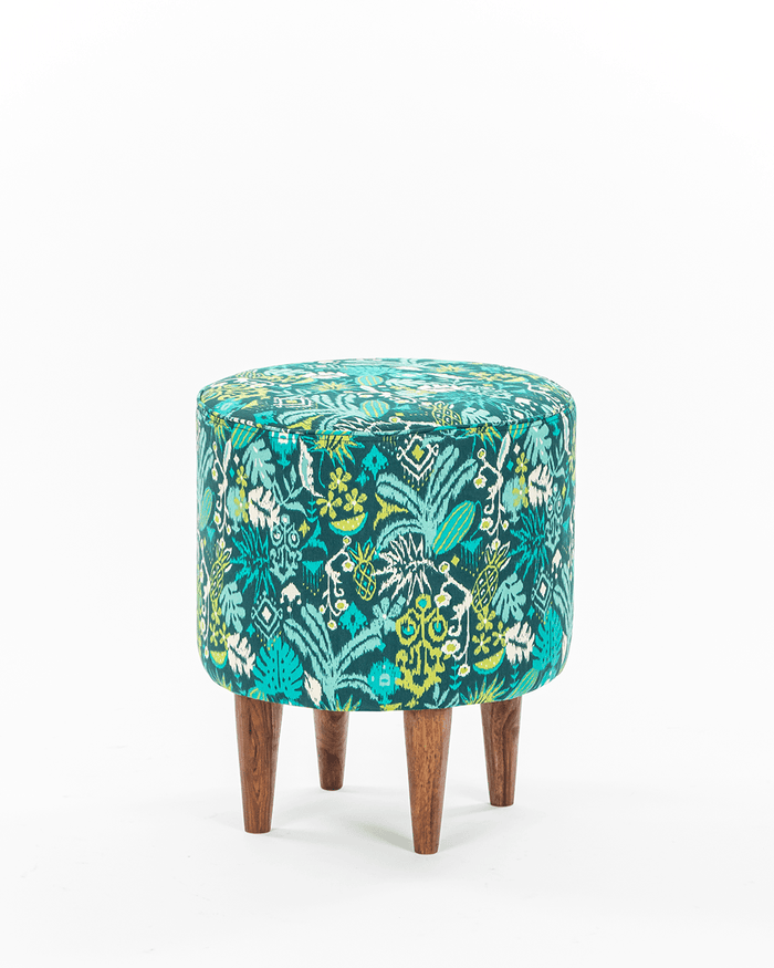 Chumbak The French Pouffe - Tropical Ikkat