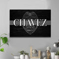 Thin Silver Line - Corrections Officer Personalized Canvas Print
