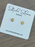 Tiny Paw Gold Stud Earrings