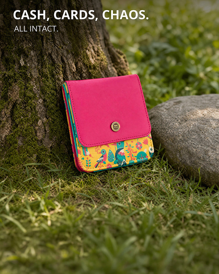 Tropical Birdie Wallet ' Yellow