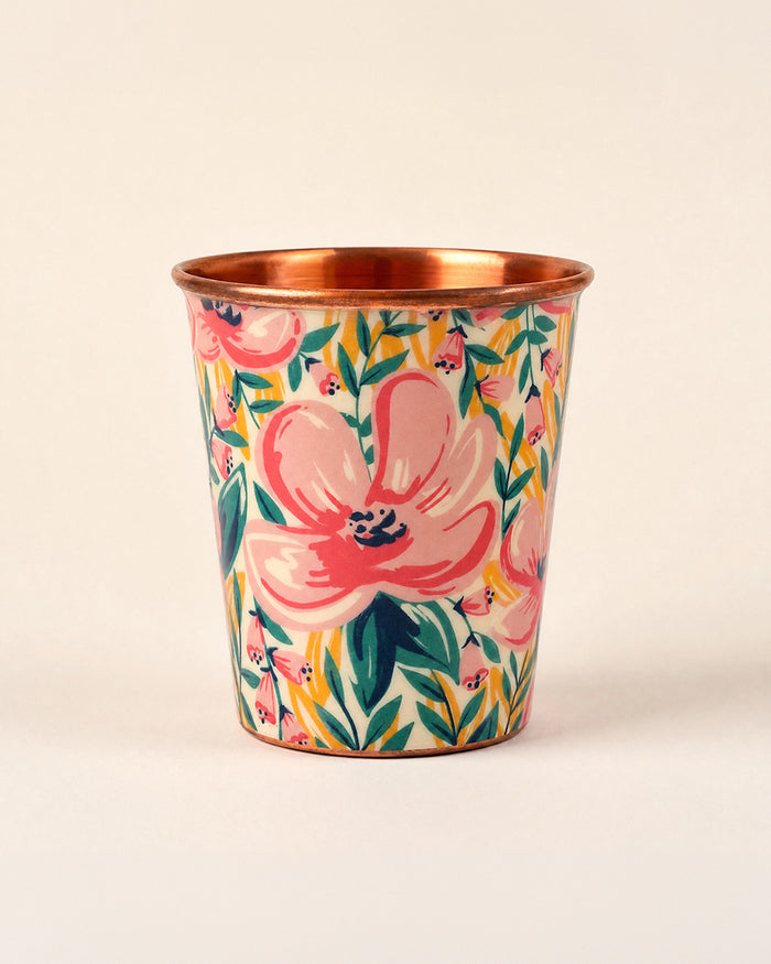 Tropical Lilies Copper Tumbler - Small