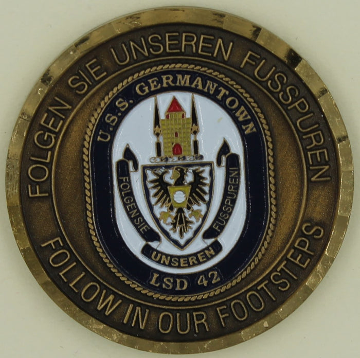 USS Germantown LSD-42 Commanders Navy Challenge Coin