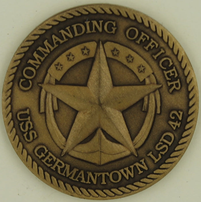 USS Germantown LSD-42 Commanders Navy Challenge Coin