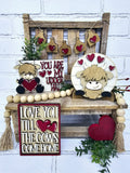 Valentine Cow Tiered Tray Set-wholesale