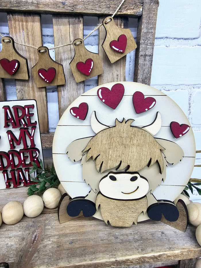 Valentine Cow Tiered Tray Set-wholesale