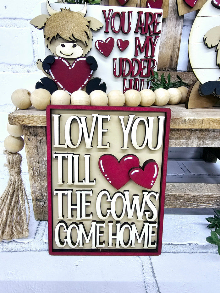 Valentine Cow Tiered Tray Set-wholesale