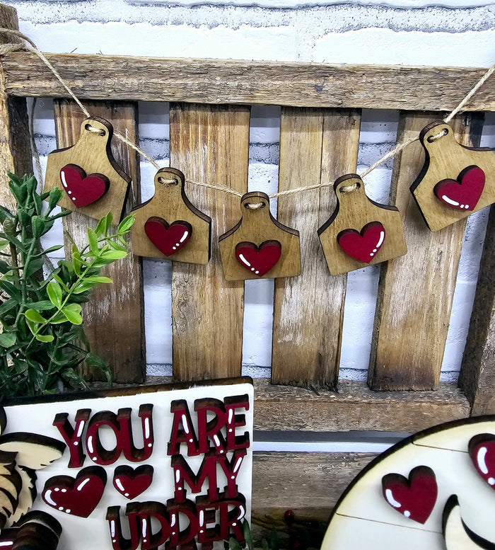 Valentine Cow Tiered Tray Set-wholesale