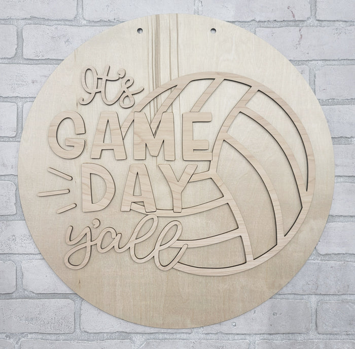 Volleyball- It's Game Day Y'all Door Hanger