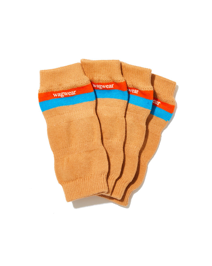 Wagwarmers in tan with stripe