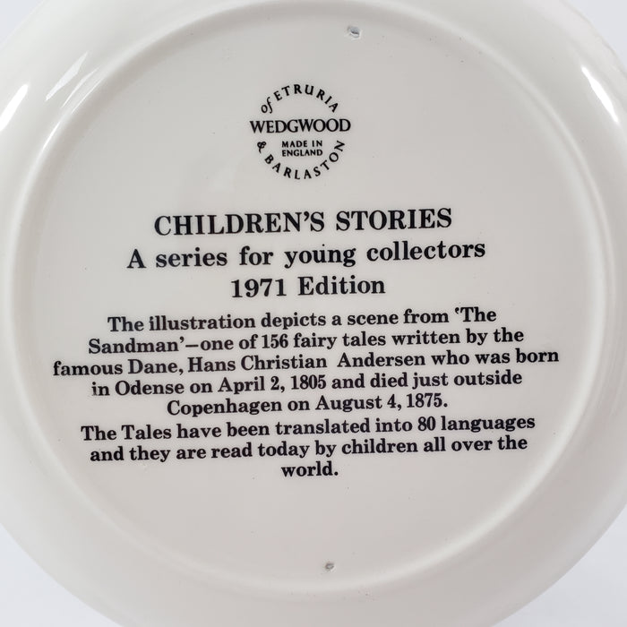 Wedgwood Children's Story Collector Plate 6 inch "The Sandman" by Hans Christian Andersen