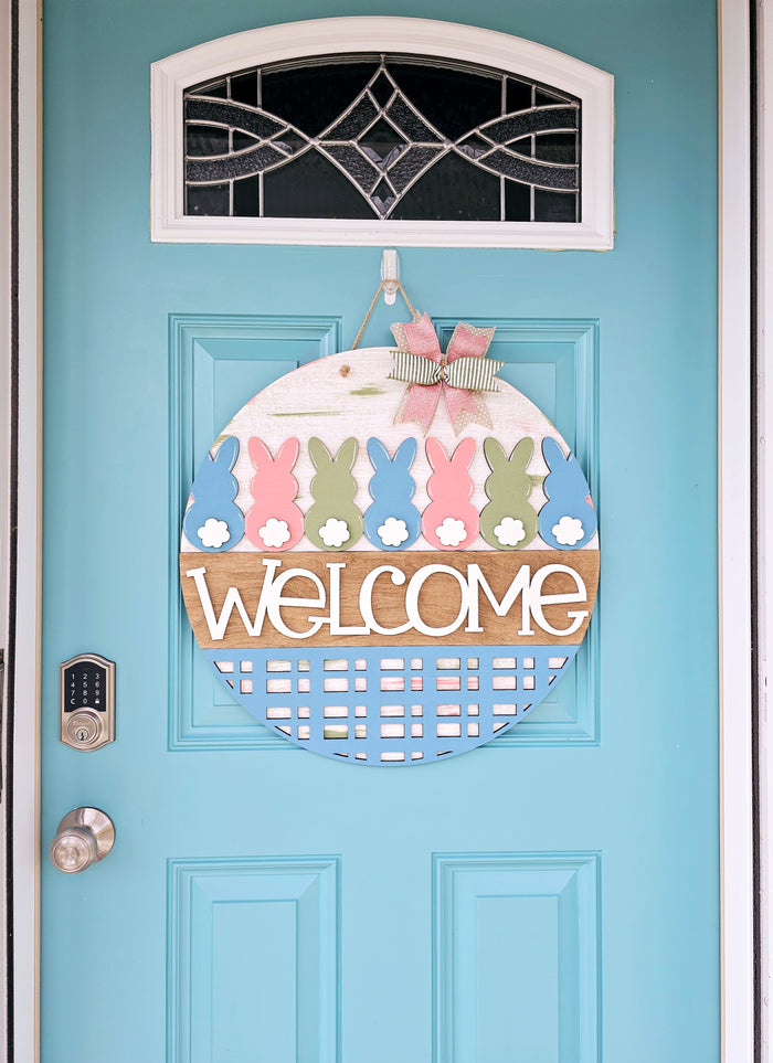 Welcome Bunny Line Door Hanger-wholesale