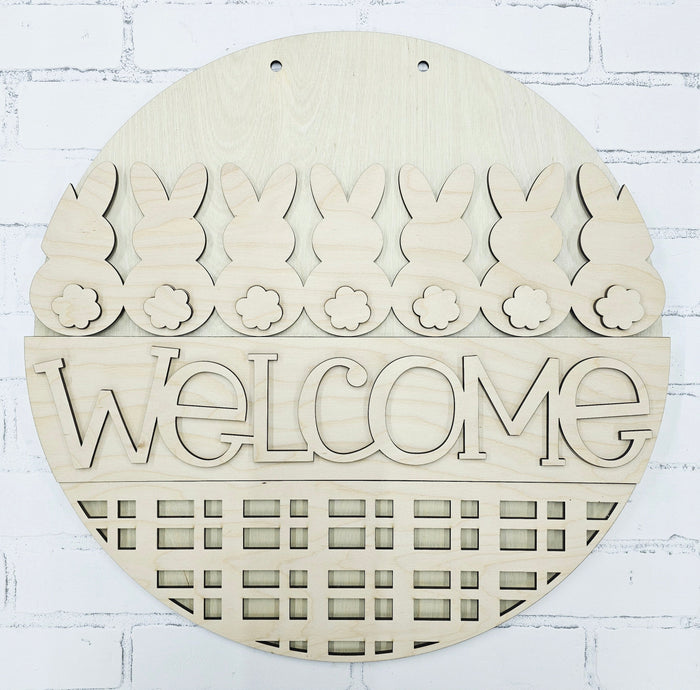 Welcome Bunny Line Door Hanger-wholesale