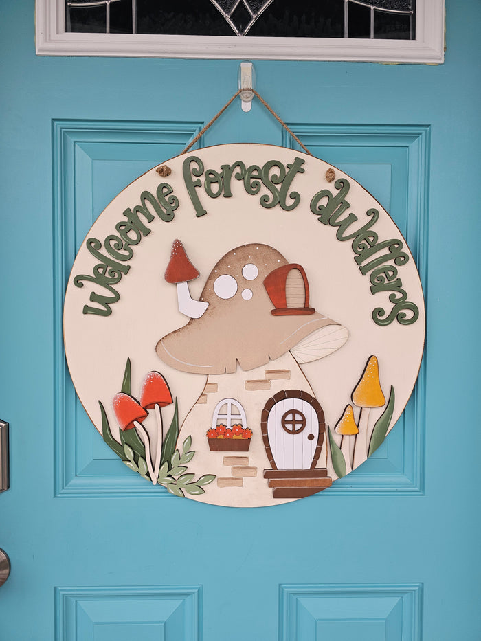 Welcome Forest Dwellers Door Hanger