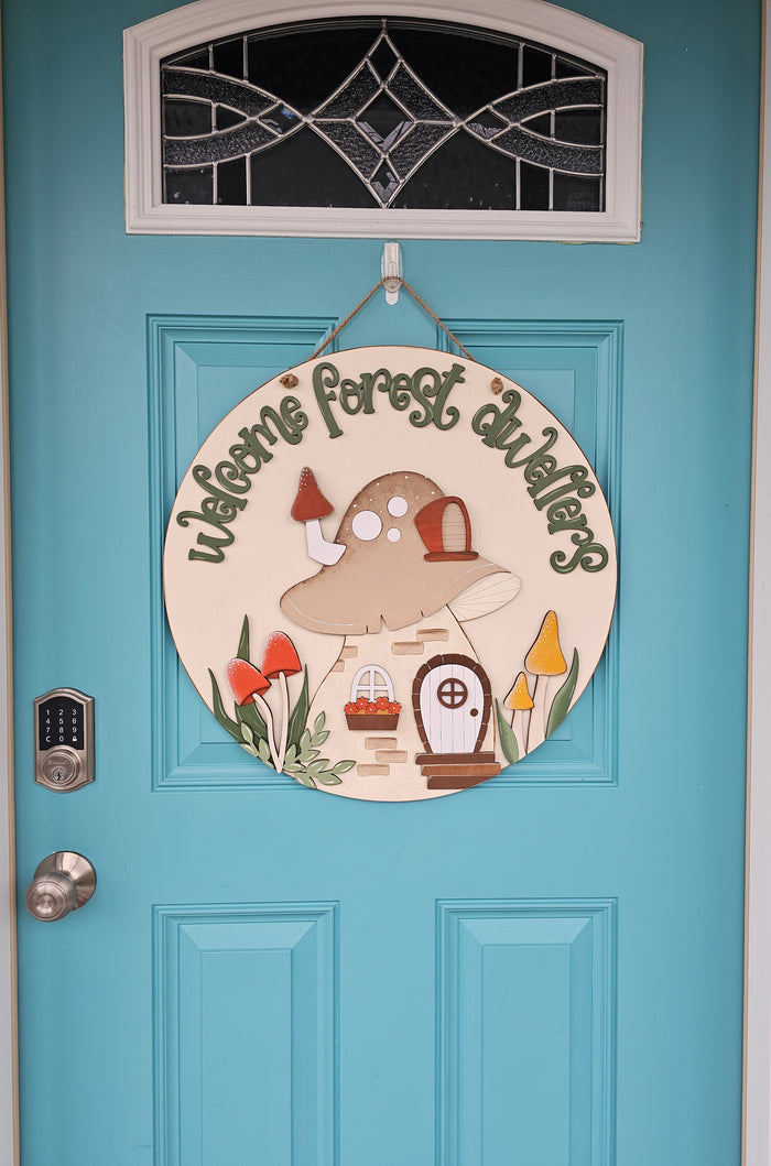 Welcome Forest Dwellers Door Hanger