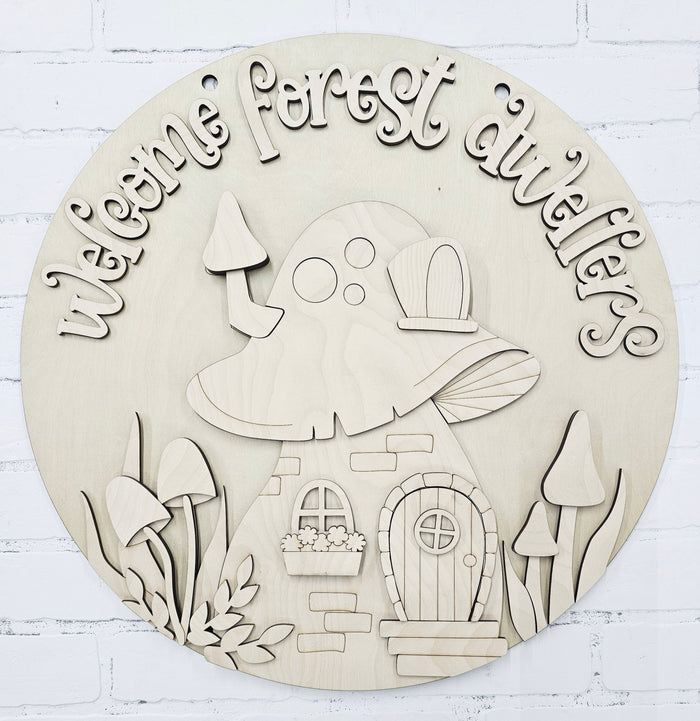 Welcome Forest Dwellers Door Hanger