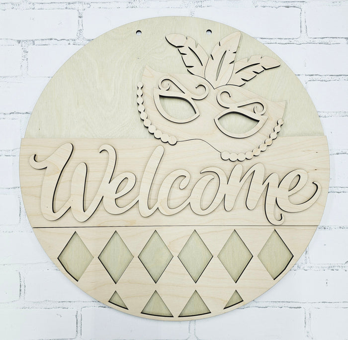 Welcome Mardi Gras Door Hanger-wholesale