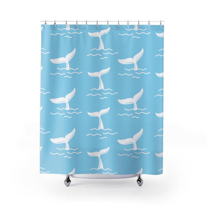 Whale Tail Shower Curtain