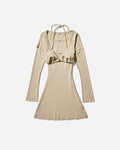 Abra Wmns Overlayered Dress Beige 52 Dresses Dress Short COD52 BEIGE
